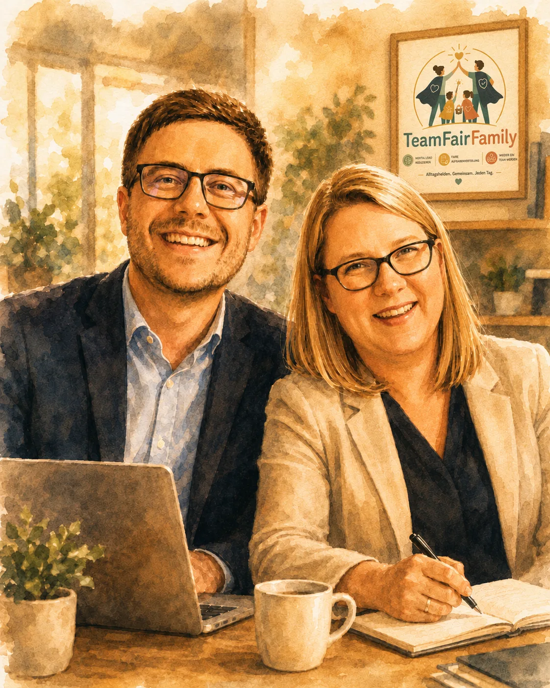 Mareike und Lars, die TeamFairFamily gemeinsam entwickeln